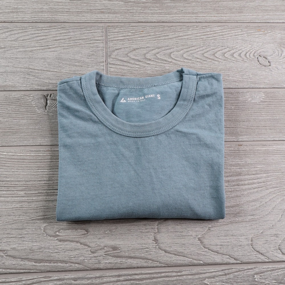 American Giant Classic Crewneck T-Shirt Women's Small Blue Cotton